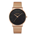 Geneva men's fashion steel mesh strap watch