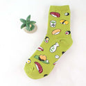 Creative cartoon life food sushi women's medium tube cotton socks