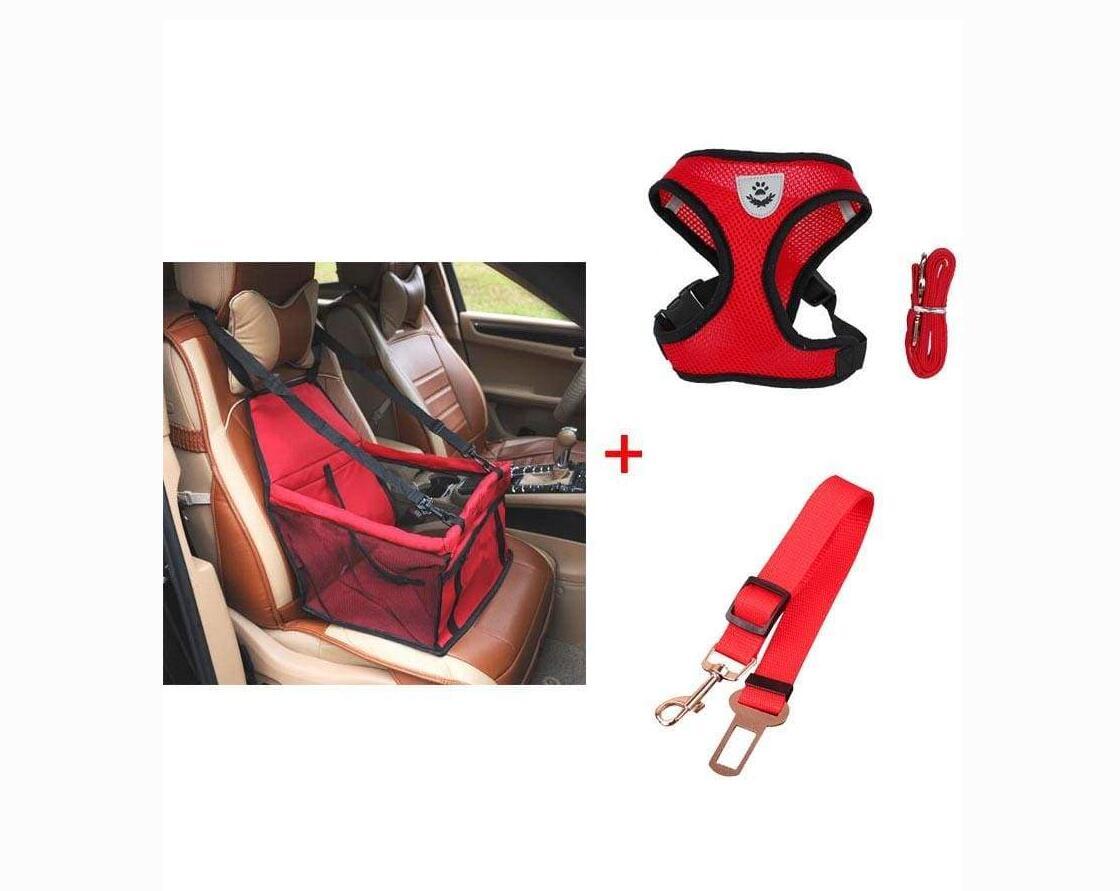 Luxury Pet's Safety Car Seat Carrier  Premium Harness & Leash set  Car Safety Belt