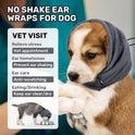 Dog Calming Hoodie No Flap Shake Ear Wraps For Dogs Adjustable Dog Ear Muffs For Noise Protection, Ear Wrap Head Cover For Dog Head Warp Anxiety Relief, Hematoma, Grooming And Force Drying