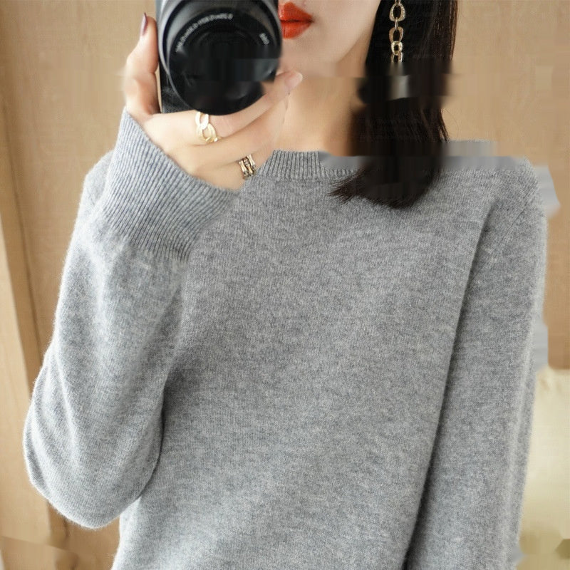 Round Neck Sweater Women's Pullover Sweater