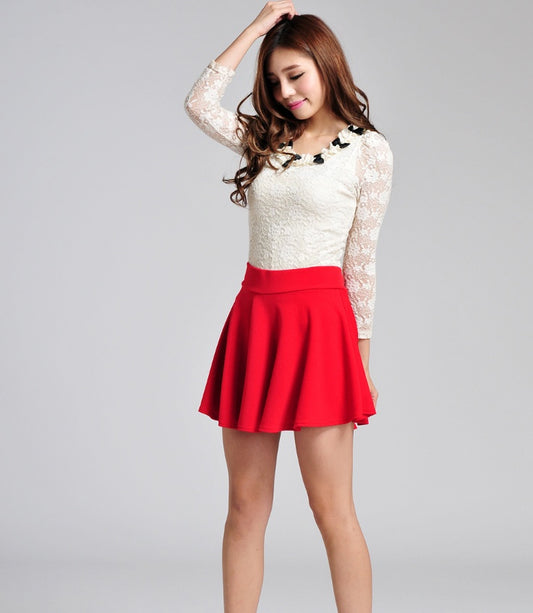 Spring and summer new Korean version of the high waist pettiskirt sun skirt anti-light safety half-length skirt explosion