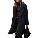 Long sleeve lapel lamb wool coat