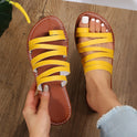 Flat Sandals Women's Solid Color Trend