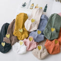 Heart embroidery sock sock casual cotton socks woman