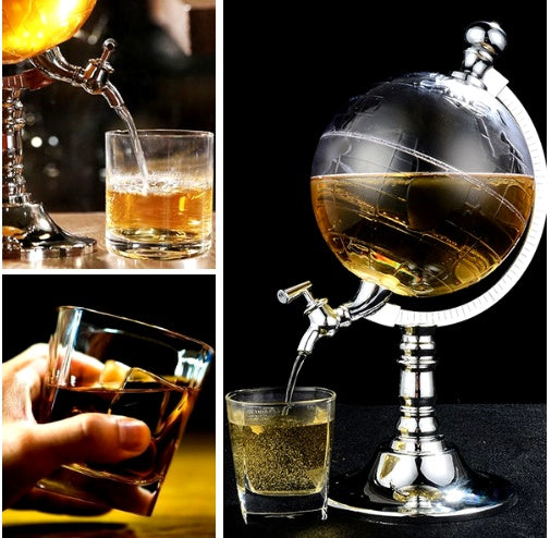 جديد Globe Wine Decanters موزع مشروبات الكحول 1.5 لتر لعبة شرب موزع الخمور مصافي موزع بار إكسسوارات جديدة