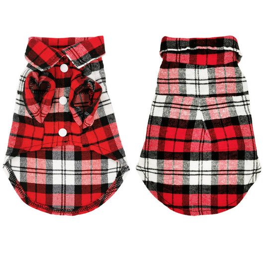 Pet Plaid Shirt Spring And Summer Dog Clothes