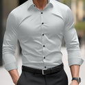 Men's Pigment Business Casual Long Sleeve Shirt