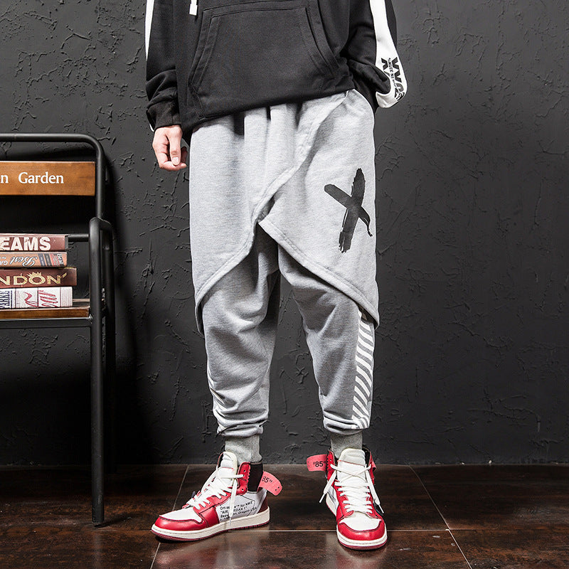 Japanese Hip-Hop Trend Printing Casual Pants Men