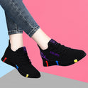 Breathable Women Tennis Shoes Outdoor Air Mesh Fitness Fabric Sock Sneakers