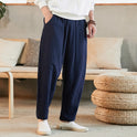 Loose Size Straight Youth Linen Casual Pants