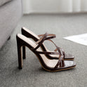 Thin Strap Square Head High-Heeled Female Sandals