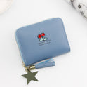 Ladies Wallet Short Cartoon Cute Cherry Clutch Bag Little Girl Coin Purse Zipper Bag