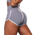 Sexy Solid Color High Waist Sports Running Tight Hip Shorts