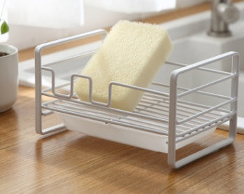 Household Rack Kitchen Sponge Pot Brush Drain Basket Scouring Pad Kitchen Gadgets Drying Creative Rack Shelf