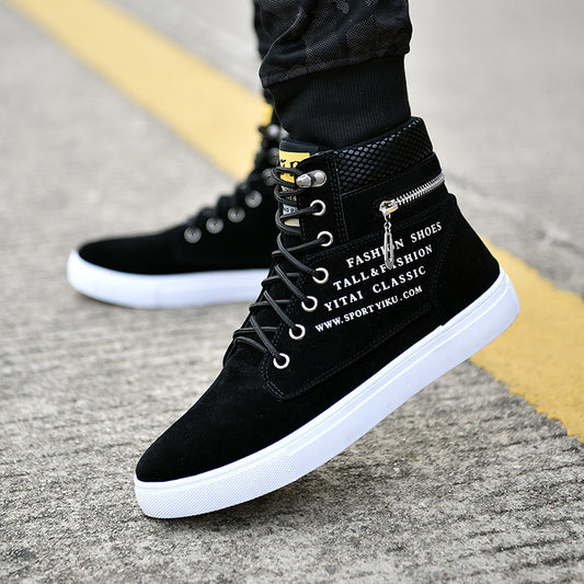 High-Top Shoes Korean Men's Shoes Student Canvas Shoes Men's Casual Shoes