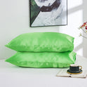 Simple Pillowcase Satin Imitation Silk Pure Color Bedding