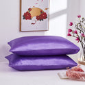 Simple Pillowcase Satin Imitation Silk Pure Color Bedding