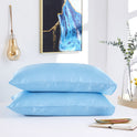 Simple Pillowcase Satin Imitation Silk Pure Color Bedding