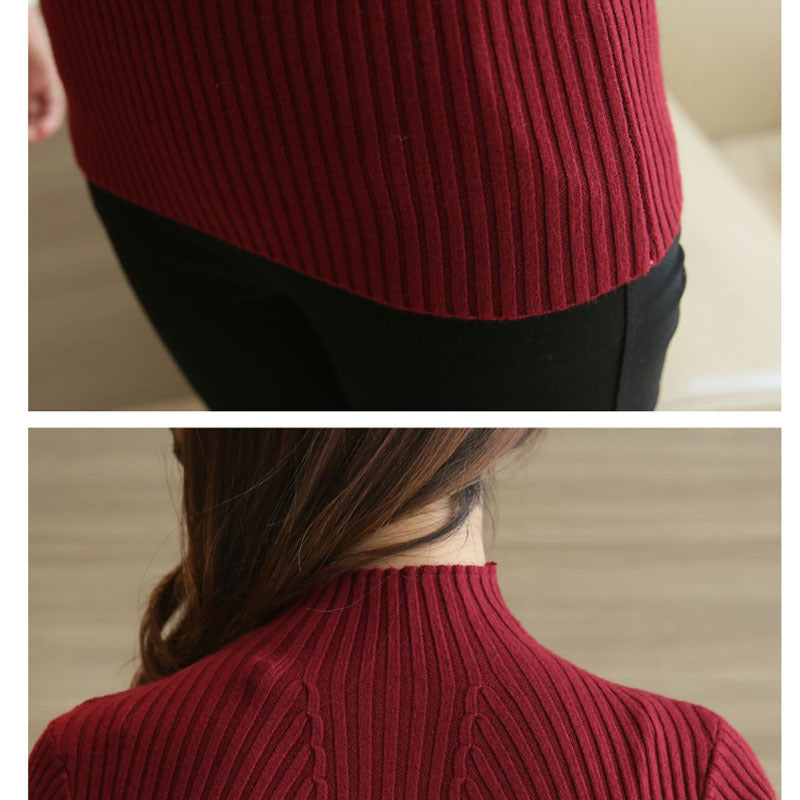 Half Turtleneck Sweater Women Fall Winter Pullover