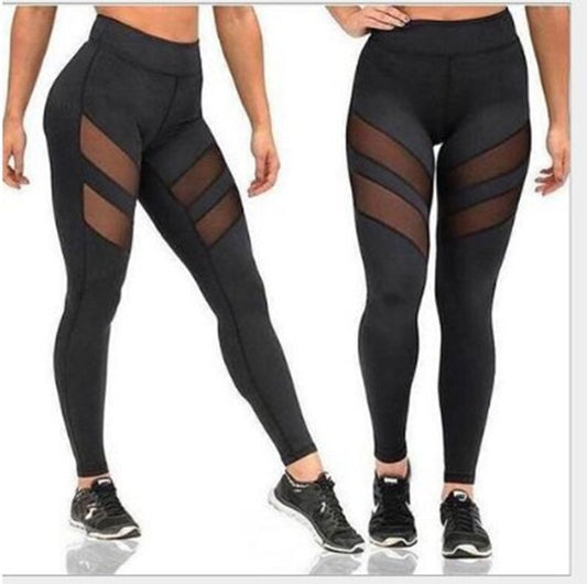 Running Sports Fitness Thigh Two-stage Mesh Yoga Pants