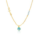 Pendant Fashion Cross Clavicle Chain Simple European And Beautiful Turquoise Necklace