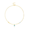 Pendant Fashion Cross Clavicle Chain Simple European And Beautiful Turquoise Necklace