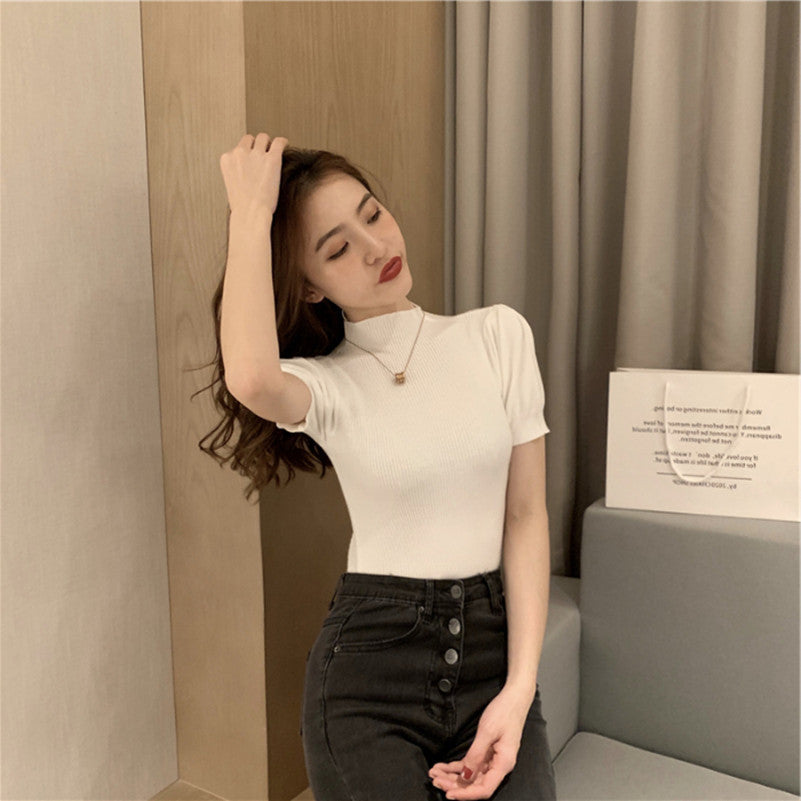 Fashion Western Style Retro Hong Kong Flavor Net Red Puff Sleeve Top