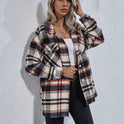 Take Loose Casual Lapel Plaid Woolen European And American Jacket