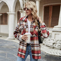 Take Loose Casual Lapel Plaid Woolen European And American Jacket