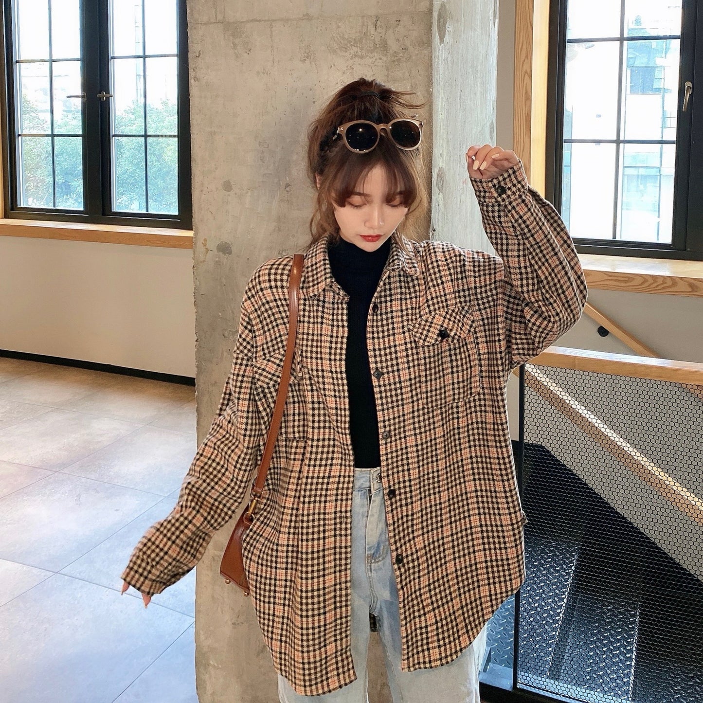 Loose And Versatile Layered Wear Brushed Coat Women's Jacket