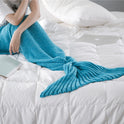 Mermaid Tail Blanket Knitted Crochet for Childern Super Soft Sleeping Blankets