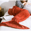 Mermaid Tail Blanket Knitted Crochet for Childern Super Soft Sleeping Blankets