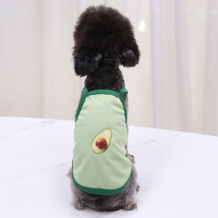 Pet  Avocado Camisole Mesh Breathable Clothes