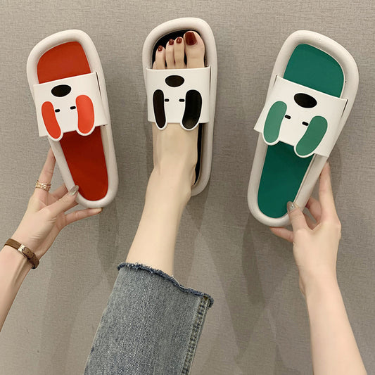 Doggie Non-Slip Pvc Cute Couple Slippers