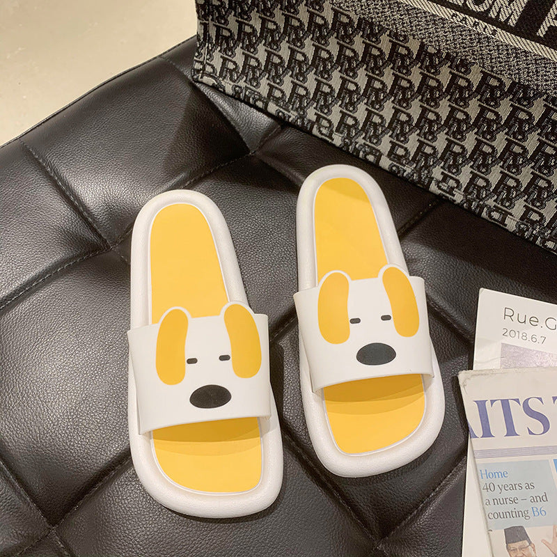 Doggie Non-Slip Pvc Cute Couple Slippers