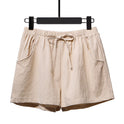 High Waist Three Quarter Pants, Large Size Thin Section, Foreign Trade Casual Wide Leg Shorts