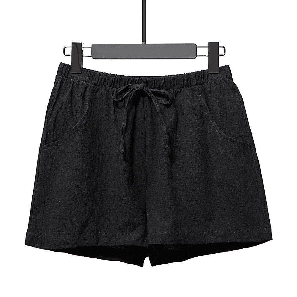 High Waist Three Quarter Pants, Large Size Thin Section, Foreign Trade Casual Wide Leg Shorts