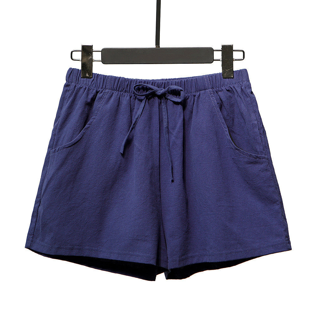 High Waist Three Quarter Pants, Large Size Thin Section, Foreign Trade Casual Wide Leg Shorts