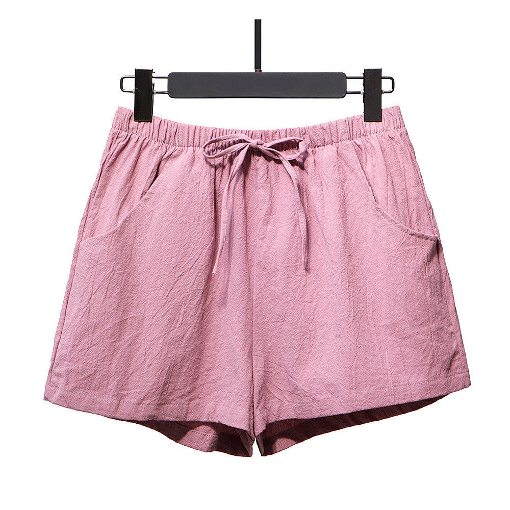 High Waist Three Quarter Pants, Large Size Thin Section, Foreign Trade Casual Wide Leg Shorts