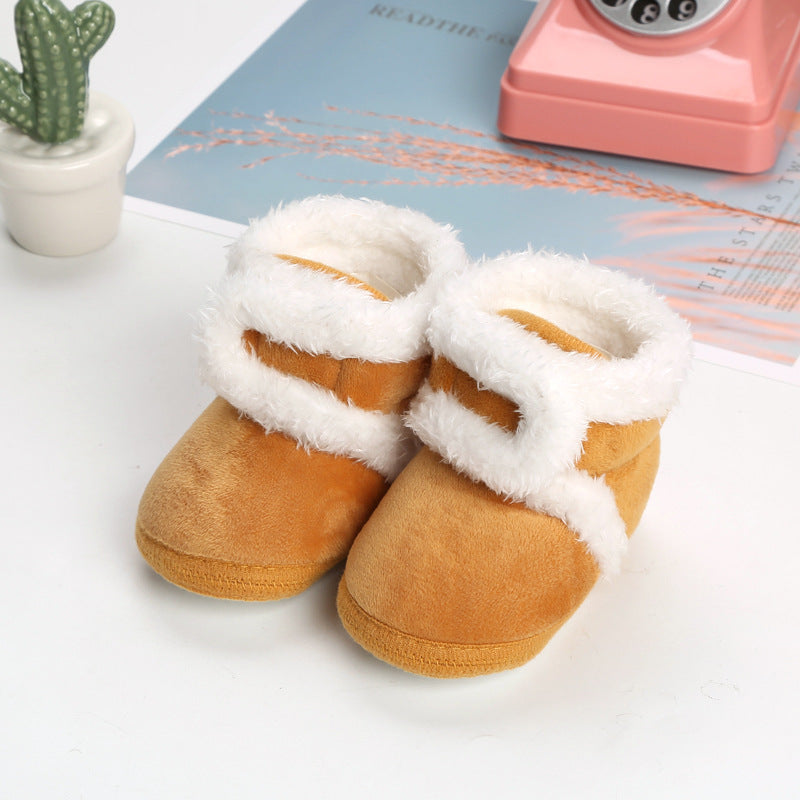 Soft-Soled Toddler Shoes Winter Plus Velvet Cotton Shoes