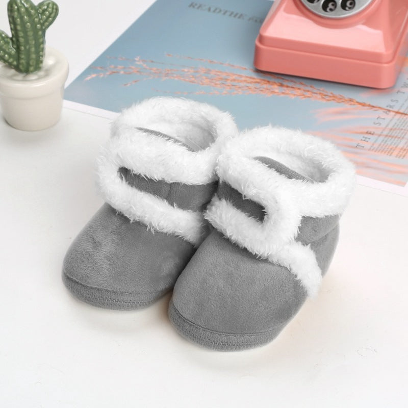 Soft-Soled Toddler Shoes Winter Plus Velvet Cotton Shoes