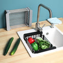 Kitchen Sink Retractable Drain Basket Stainless Steel Sink Drain Rack