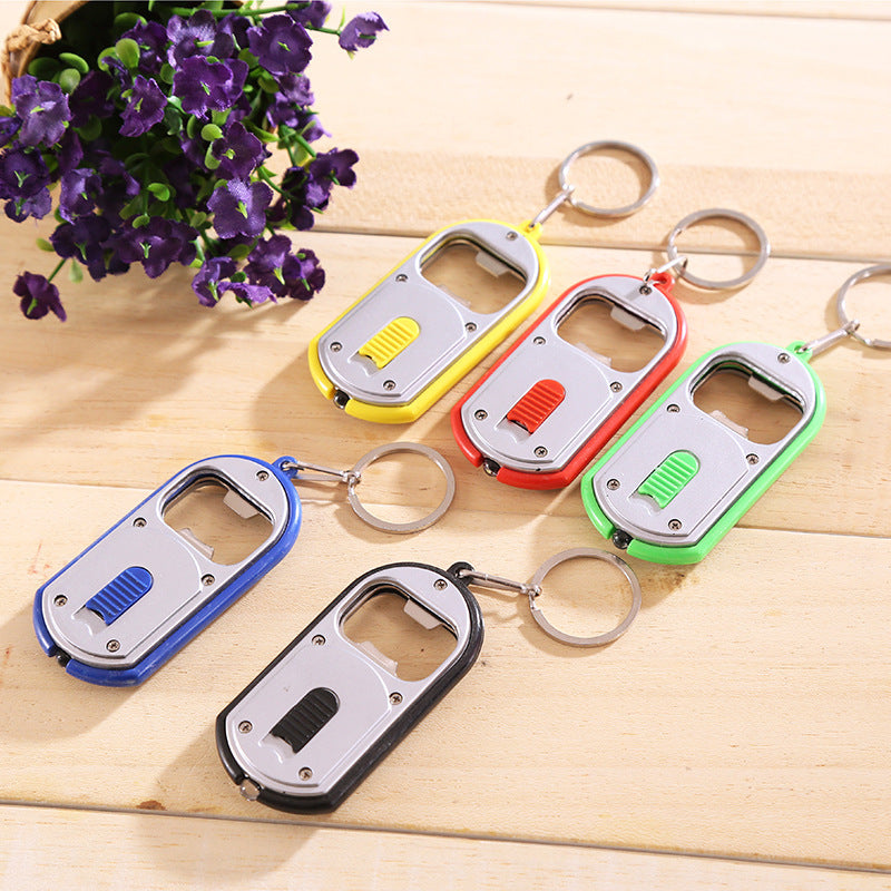 Household LED Bottle Opener Keychain Light Gifts