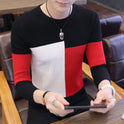 Plaid Slim-Fit Trendy Handsome Clothes Base Knitwear