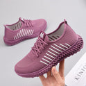 Ladies Flying Woven Casual Shoes Single Shoes Soft Sole Wear-Resistant