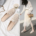 Female Summer Half Slippers Flat Toe Cap