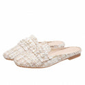 Female Summer Half Slippers Flat Toe Cap