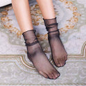 Mid-tube Transparent Korean All-match Breathable Women's Socks