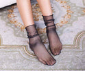 Mid-tube Transparent Korean All-match Breathable Women's Socks